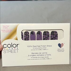 Color Street Purple Swirl Glitter Nail Strips